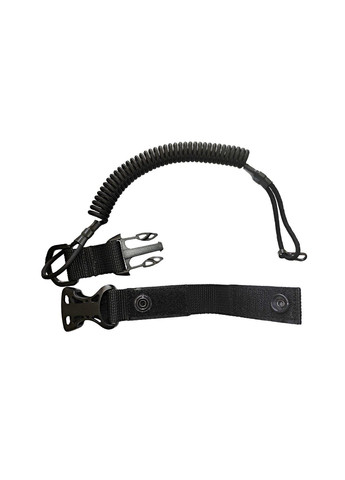 Страхувальний шнур тренчик з фастексом, швидкознімний (паракорд, чорний) Сварог (342375397)