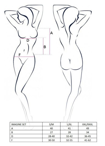 Черный демисезонный сексуальный комплект erotic line imagine set - cherrylove Passion