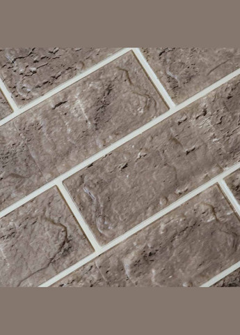 Самоклеющаяся декоративная 3D панель кирпич контраст темно-серый 680х680х4 мм Loft Expert (299004062)