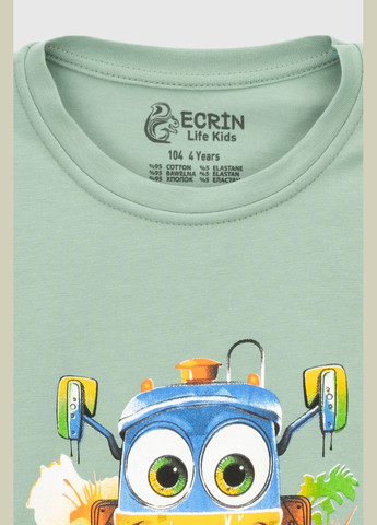 Оливкова літня футболка Ecrin