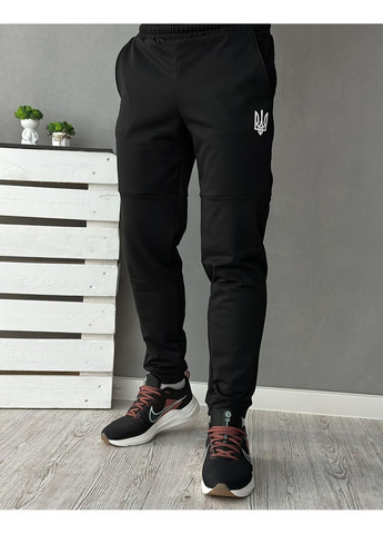 Чоловічий демісезонний спортивний костюм Герб чорний худі + штани (двонитка) No Brand (370022035)