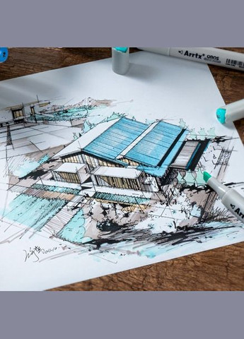 Спиртовые маркеры Oros ASM-03-PT01 40 цветов Пастельные оттенки (LC302628) Arrtx (323100807)