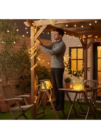 Гирлянда дюралайт светодиодная уличная комнатная с работой от сети устойчивостью к влаге 50 м (482018-Prob) Теплая белая Unbranded (369570033)