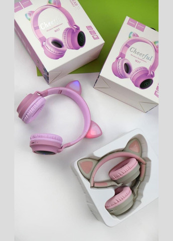 Bluetooth навушники W27 cat ear з котячими вушками та підсвіткою Hoco (280876742)