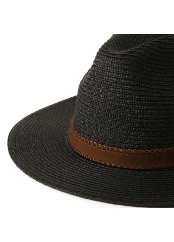 Шляпа федора женская бумага черная BAY LuckyLOOK 376-053 (289478307)