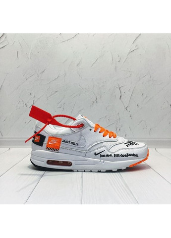 КРОСІВКИ ЖІНОЧІ NIKE AIR MAX 87 JUST DO IT WHITE ORANGE НАЙК АІР МАКС 87 No Brand білі демісезони (367171084)