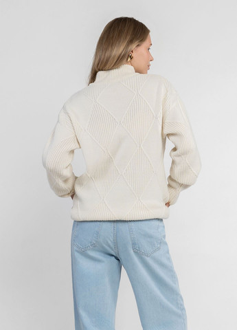 Белый зимний свитер женский w10.03.00.531 белого цвета шерстяной Arber Roll--neck WAmb WTR-182