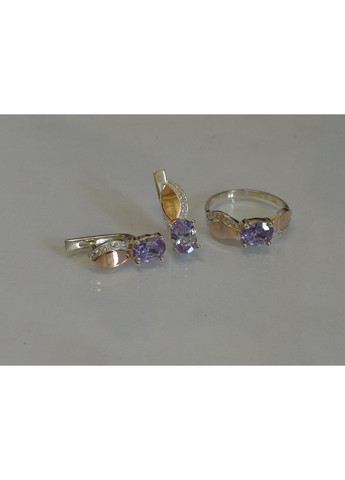 Серебряный набор с золотыми напайками Silver Style (367268353)