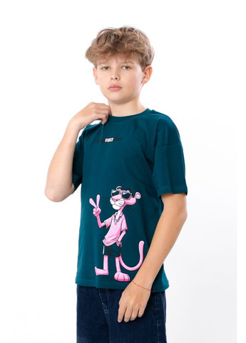 Смарагдова літня футболка для хлопчика (підліткова) (p-16915) Носи своє