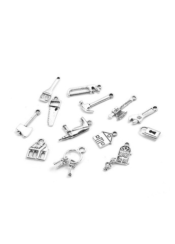 Подвески Инструменты для дом, Цинковый сплав, Античное серебро, 27 мм x 12 мм - 24 мм х 6 мм, Комплект: 13 шт. Finding (316251522)