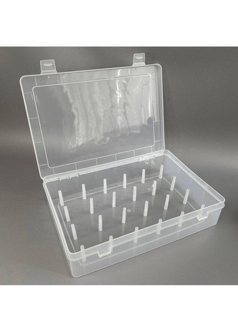 Пластиковый органайзер для нитей, на 24 катушки 6,3х19х27 см – прозрачный Plus-plus (354797974)