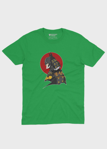 Зеленая демисезонная футболка для девочки с принтом супергероя - бэтмен (ts001-1-keg-006-003-028-g) Modno