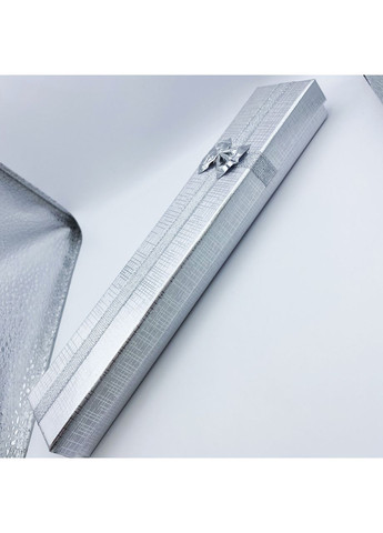 Коробочка для прикрас під браслет або ланцюжок срібляста No Brand (369736594)