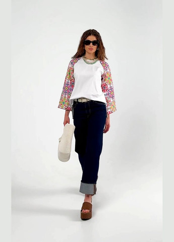 Біла яскрава кофта в українському стилі - ua44 / eu38 Iren Klairie