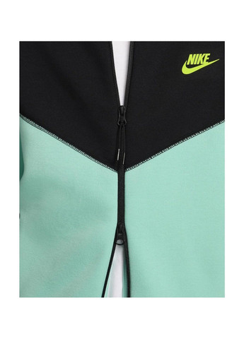 Женская толстовка Sportswear Tech Fleece Windrunner Black/Turquoise Nike (364838696)