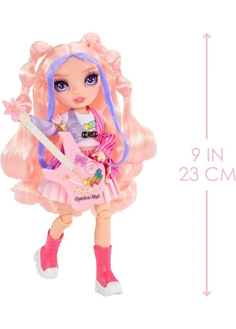 Кукла Jr High Rock Band - Белла, Pink 9” Fashion Doll with Guitar, Белла Пинк розовая 565659-EUC Rainbow High (379434007)