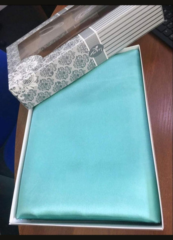 Атласне Біло-Блаките напівторна постільна білизна 145*210 Moka textile (308071578)