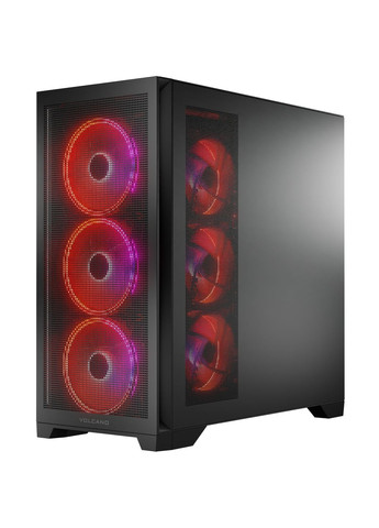 Корпус VOLCANO EXPANSE S ARGB 4x140mm fans MIDI USB 3.0x2+TYPE-C BLACK без БП ATX Modecom (330030602)