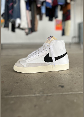 Кроссовки женские и мужские Nike Blazer Mid white | Найк Блейзер Мид белые No Brand белые демисезоны (316663508)
