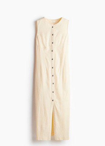 Світло-жовтий ділова сукня H&M однотонна