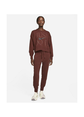 Свитшот женский Dri-Fit Get Fit Brown Nike (365962223)