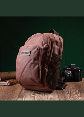 Невеликий рюкзак з поліестру з великою кількістю кишень 22150 Коричневий Vintage (328449887)