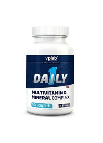 Витамины и минералы Daily 1 Multivitamin, 100 каплет VPLab Nutrition (293480178)