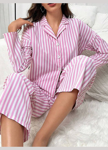 Рожева всесезон жіноча піжама комплект сорочка штани (2-299) No Brand