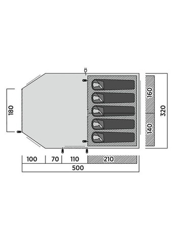 Палатка пятиместная Hamra 5 (931571) Easy Camp (332988791)