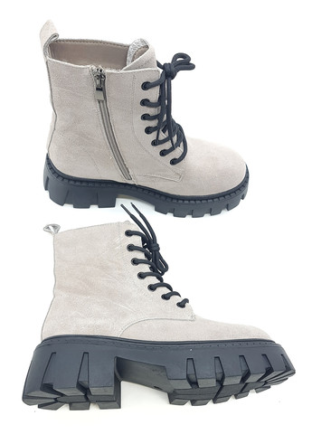 Жіночі черевики зимові сірі замшеві II-11-17 24 см (р) It is (259299431)