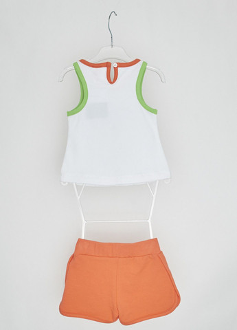 Білий літній костюм біло-помаранчевий Sprint