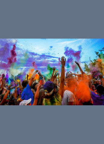 Бирюзовая Краска Холи Гулал, 50 грамм, сухая порошковая краска для фестивалей, флешмобов, фотосессий, пакет 50 грамм No Brand (331738687)