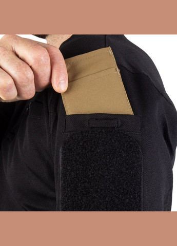 Футболка Поло тактическая с длинным рукавом TACTICAL LONG SLEEVE POLO SHIRT QUICK DRY Black Mil-Tec (315822198)