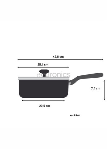 Сотейник с крышкой 24 см. So'Light H0563242 с титановым антипригарным покрытием Tefal (360654710)