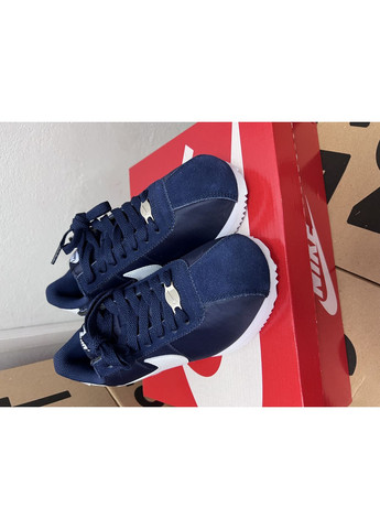 КРОСІВКИ ЖІНОЧІ NIKE CORTEZ BLUE WHITE НАЙК КОРТЕЗ No Brand білі демісезони (368855801)
