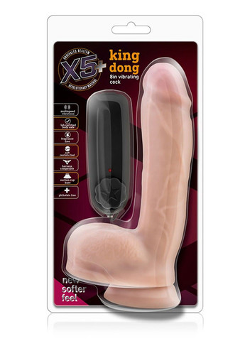 Вибратор X5 PLUS KING DONG 8INCH VIBRATING COCK Blush (290667033)