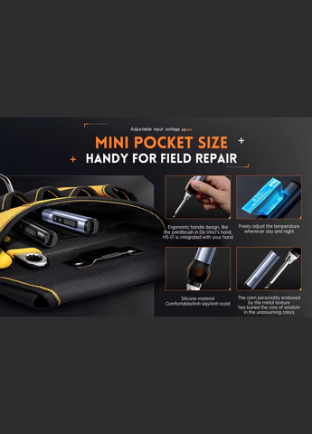 Портативный паяльник с дисплеем HS-01 65w Type-C Fnirsi (326024602)