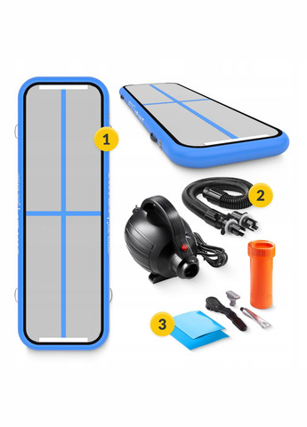 Мат надувной гимнастический Air Track Mat 300 x 100 x 15 cм White/Blue () 4FIZJO P-5907739311771 (342758138)