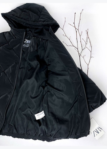 Черная демисезонная куртка 122 см черный артикул л783 Zara