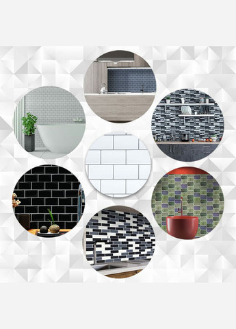 Самоклеящаяся полиуретановая плитка белый кирпич 305х305х1мм (D) SW-00001193 No Brand (316051066)