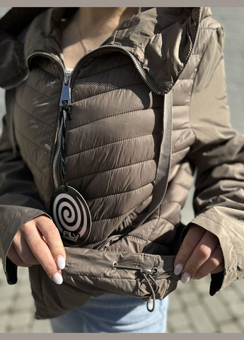 Коричневая демисезонная куртка FLY