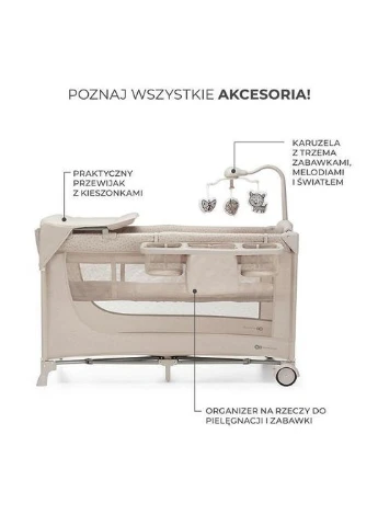 Манеж-ліжко Joy 2 + аксесуари Beige, 5902533925162 Kinderkraft (362540308)