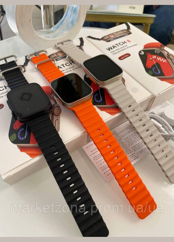 Смарт Годинник GT9 ultra 49 mm 8 series помаранчевий смарт вотч ультра бездротова зарядка Smart Watch (334314658)