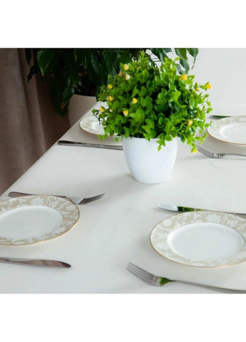 Скатерть водоотталкивающая Aquastop Milky White С-04223-30312 120х150 см молочно-белая ТЕП (319551669)