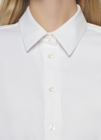 Белая кэжуал рубашка однотонная Arber