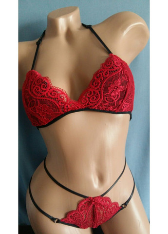 Красный комплект белья «солнечная мечта» No Brand