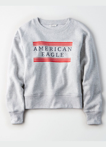 Свитшот женский - свитшот AE0999W American Eagle - крой светло-серый - (263607413)