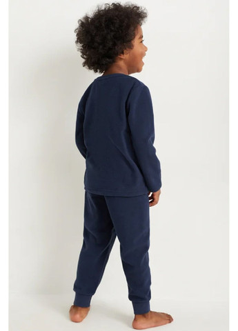 Темно-синя зимня флісова піжама (світшот, штани) свитшот + брюки C&A