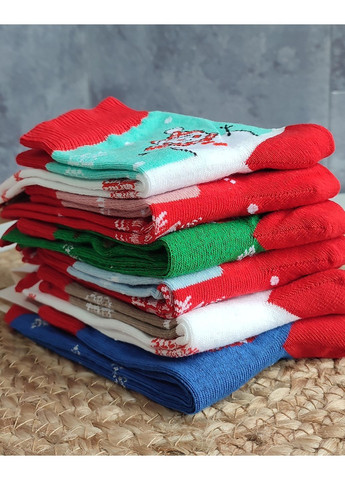 Комбіновані шкарпетки жіночі новорічні 6 пар житомир (509) Lomani новорічні (370440493)