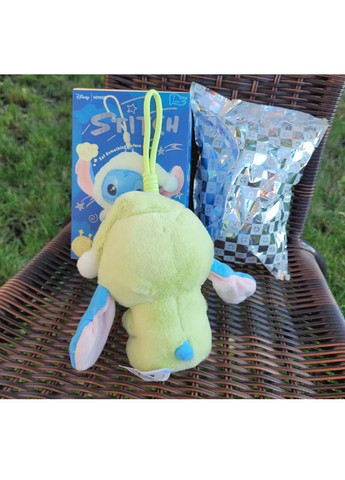 М'яка плюшева іграшка фігурка брелок Стіч в костюмі Лабубу з петлею для підвішування 15 см (480994-Prob) Зелений з піцою Unbranded (350633533)